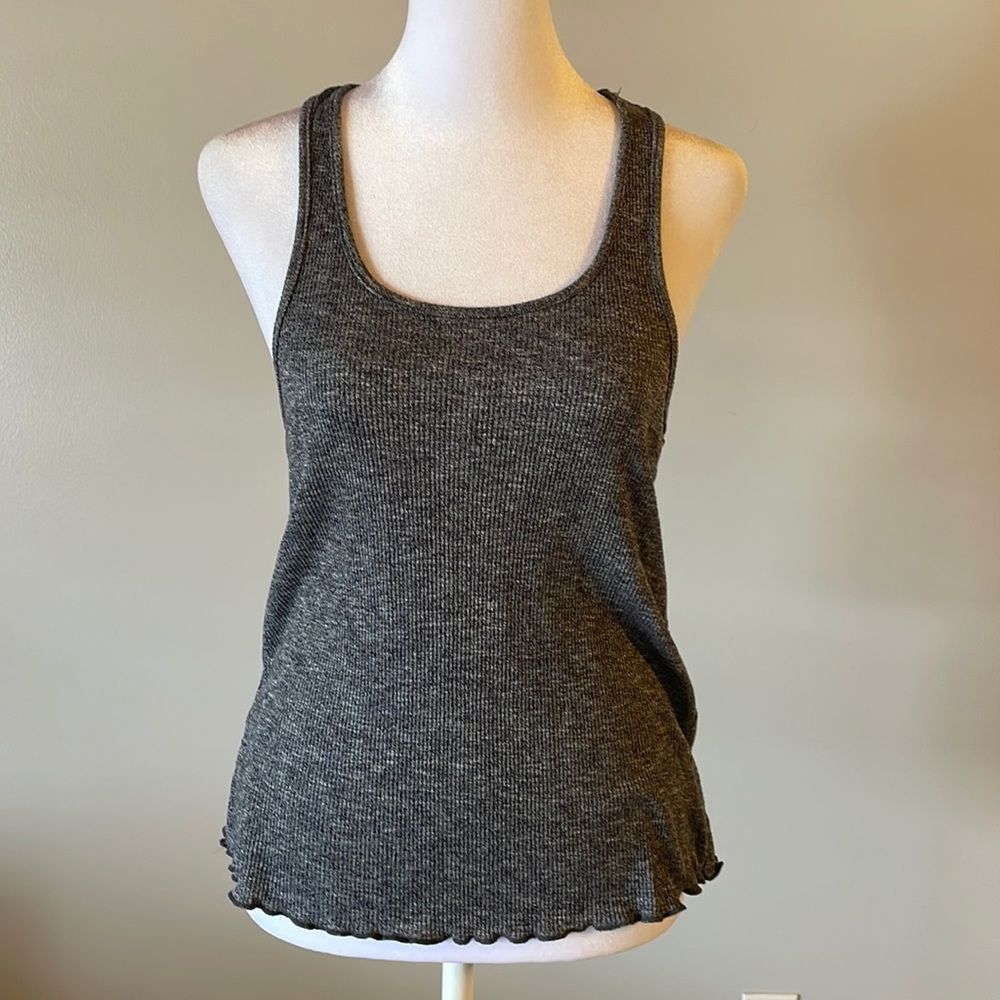 [THE FIFTH LABEL] Gray Ribbed Racerback Tank Top - Size Small